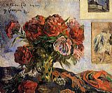 Paul Gauguin Vase of Peonies painting